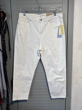Michael Kors Skinny Jeans Women's Plus Size 12 White Stretch Cotton Blend